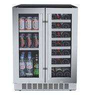Titan 24 Inch Built-In French Door Wine and Beverage Refrigerator N2