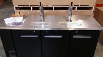 72" Beer Keg Dispenser Kegerator Refrigerator w/ Stainless Top + 2 Taps! &hellip;