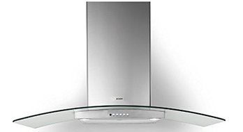 Faber TRAT30SS600-B 600 CFM 30" Tratto Curved Glass Wall Range Hood, Stainless Steel N4