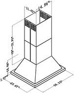 CAVALIERE 30" Island Mounted Stainless Steel Kitchen Range Hood 860 CFM Spagna Vetro Econo Series SV198B2-SPI30 N4