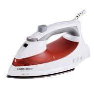 BLACK+DECKER F920 Light 'N Easy Compact Steam Iron, White/Red N2