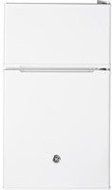 GE White Double-Door Compact Refrigerator