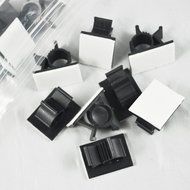 Mintbon 25pcs Black Adhesive Backed Nylon Wire Adjustable Cable Clips Clamps