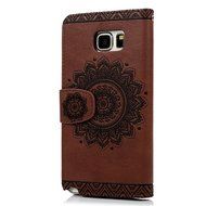 Note 5 Case,Samsung Galaxy Note 5 Case - Wallet Slim Fit Folio Stand 3D Basso-relievo PU Leather Flip Case with... N22