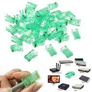 Pink Lizard 50PCS 8 Pin Cat5E RJ45 Network Cable Modular Plug Gold Plated Connector Adapter