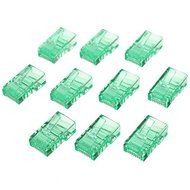Pink Lizard 50PCS 8 Pin Cat5E RJ45 Network Cable Modular Plug Gold Plated Connector Adapter N2