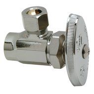 Brasscraft R19C 1/2 Nom by 3/8 O.D. Angle Stop, Chrome by BrassCraft