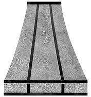 Custom Zinc Exhaust Hood Wall Mount (natural hammered, 60")