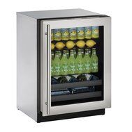 U-Line U3024BEVS00A Built-in Beverage Center, 24", Stainless Steel