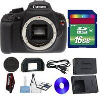 Canon T5 DSLR Camera + 16 GB SDHC Memory Card + Strap + Camera Body Cap + 6 PC Cleaning Kit - International Version