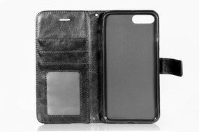iPhone 7 Plus Case, [5.5 Inch] HLCT PU Leather Case, With Soft TPU Protective Bumper, Built-In Kickstand, Cash... N7