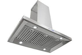 Akdy New 36" European Style Island Mount Stainless Steel Range Hood Vent Push Control Button