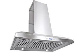 Akdy New 36" European Style Island Mount Stainless Steel Range Hood Vent Push Control Button N2