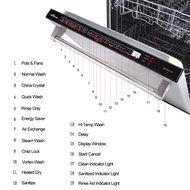 Anself THOR KITCHEN 24 Inch Stainless Steel Dish Washer Fully Integrated Built-In Dishwasher N3