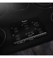 Whirlpool Gold G9CE3065XB 30 Smoothtop Electric Cooktop, 5 Elements, Tap Touch Controls, Black