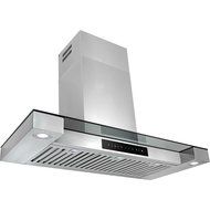 Golden Vantage 36" Stainless Steel Tempered Glass Wall Mount Touch Screen Display LED Light Kitchen Cooking Vent...