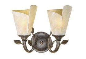 Vaxcel CP-VLU002BW Capri 2 Light Vanity Light, Black Walnut Finish by Vaxcel