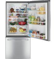 GE Stainless Steel Bottom Freezer Refrigerator N6
