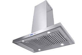 Akdy New 36" European Style Island Mount Stainless Steel Range Hood Vent Push Control Button N3