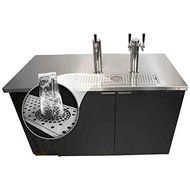 Direct Draw 3 Kegerator Refrigerator in Black with Glass Rinser N2