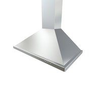 Brisas Series BVE-E30AS290 30" Chimney Style Wall Mount Range Hood With 290 CFM Internal Blower 6"