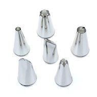 VIASA 6X DIYCake Baking Stainless Steel Icing Piping Nozzles Pastry Tips Fondant Cup N3