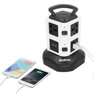 Power Strip Surge Protector, Bukm Smart 6-Outlet with 4-USB Surge Protection Power Socket 110-250V Worldwide Voltage... N4