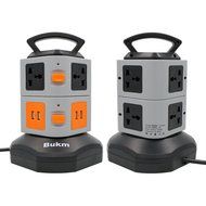 Power Strip Surge Protector, Bukm Smart 6-Outlet with 4-USB Surge Protection Power Socket 110-250V Worldwide Voltage... N8