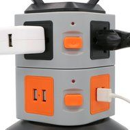 Power Strip Surge Protector, Bukm Smart 6-Outlet with 4-USB Surge Protection Power Socket 110-250V Worldwide Voltage... N11
