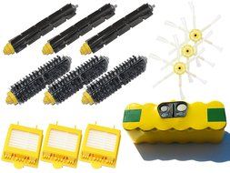Replacement iRobot Roomba 780 Battery, Filters, 6-Arm Side Brush, Bristle Brush, Flexible Beater Brush - Kit Includes...