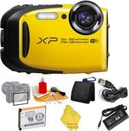 Fujifilm FinePix XP80 Waterproof Digital Camera with 2.7-Inch LCD (Yellow) + 6pc Starter Set