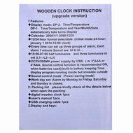 DZT1968&reg; Wooden LED Electronic Desktop Digital Alarm Clock With Temperature N12
