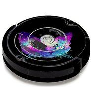 Skin Decal Vinyl Wrap For IRobot Roomba 650 655 Vacuum / Colorful Galaxy Space Cat