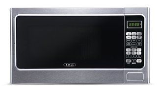 Bella BMO11ABTBKC 1000W Family-Sized Digital Microwave Oven, 1.1 cu. ft., Stainless Steel and Black N3