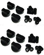 bartyspares Universal Black Control Knobs For Ovens, Cookers And Hobs (Pack Of 8)