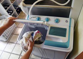 Ivation Small Compact Portable Washing Machine &ndash; Twin Tub Washer &amp; Spin with 12.12 Lb. Wash Capacity &amp; 7.7 Lb.... N2