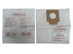 6 Panasonic Type C C-3 C3 Allergy Vacuum Bags, Canisters Vacuum Cleaners, MC-125P, MC125P, MC771, MC772, MC8310... N2