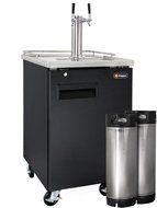 Kegco Commercial Grade Homebrew Kegerator Four Faucet Ball Lock Keg Dispenser Black N18