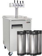 Kegco Commercial Grade Homebrew Kegerator Four Faucet Ball Lock Keg Dispenser Black N19