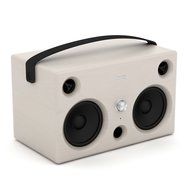 Vintage Milk White Portable Audio Boombox, From 10 to 30 Hours Without Charging