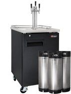 Kegco Commercial Grade Homebrew Kegerator Four Faucet Ball Lock Keg Dispenser Black N23
