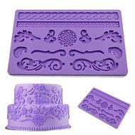 Silicone Cake Lace Mold for Wedding Cake Decoration,DiDaDi Lovely Silicone Lace Cake Mold, Fondant Cake Decorating... N2