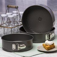 Ecolution Bakeins 3 Piece Springform Pan Set &ndash; PFOA, BPA, and PTFE Free Non-Stick Coating &ndash; Heavy Duty Carbon... N4