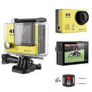 Sport Camera, TONSEE Waterproof H2R Super Slim Ultra HD 4K Video Sport Camera Remote Control, Yellow