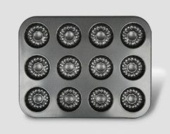 Fluted 12-Cavity Pan Non-Stick Bakeware,Mini