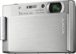 Sony Cybershot DSC-T100 8MP Digital Camera with 5x Optical Zoom and Super Steady Shot (Red) N19