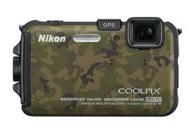 Nikon COOLPIX AW100 16 MP CMOS Waterproof Digital Camera with GPS and Full HD 1080p Video (Camouflage) (OLD MODEL) N2