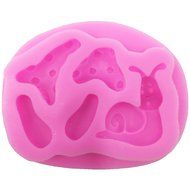 Funshowcase Fairy Garden Snail and Mushroom Candy Silicone Mold for Cake Decorate, Crafting