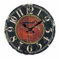 Wall Clock Vintage Wooden Silent Home Decoration