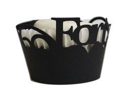 All About Details Black Forty Cupcake Wrappers, Set of 12